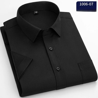 suvised elastsed lühikeste varrukatega särgid meestele ühevärviline tavaline särk saleda vormiga pidulik särk kontoririided õhukesed topid tasuta kohaletoimetamine