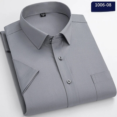 suvised elastsed lühikeste varrukatega särgid meestele ühevärviline tavaline särk saleda vormiga pidulik särk kontoririided õhukesed topid tasuta kohaletoimetamine