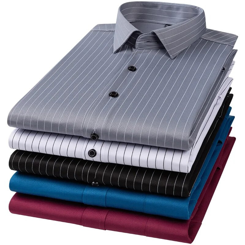 suvised elastsed lühikeste varrukatega särgid meestele ühevärviline tavaline särk saleda vormiga pidulik särk kontoririided õhukesed topid tasuta kohaletoimetamine