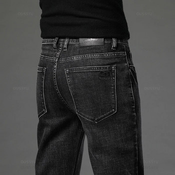 Νέο φθινοπωρινό χειμερινό βαμβακερό τζιν ανδρικό χοντρό Κλασικό ρετρό ίσιο τζιν παντελόνι Stretch παντελόνι για ανδρικά επώνυμα ρούχα Plus Size 40