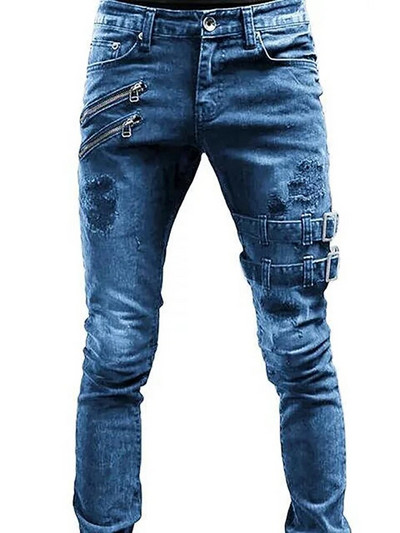 Ανδρικά Skinny Jeans Slim Fit Pencil Παντελόνια Casual Biker Παντελόνια Streetwear Υψηλής ποιότητας τζιν Ανδρικά ρούχα