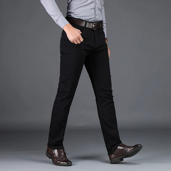 Μεγάλο μέγεθος 40 42 ανδρικό μαύρο τζιν Νέο βαμβακερό ελαστικό ίσιο παντελόνι Αντρική μόδα Επαγγελματικό τζιν παντελόνι Επώνυμα ρούχα