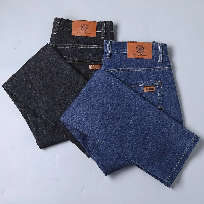 New Men Classic Jeans Jean Homme Pantalones Hombre Men Mannen Soft Black Biker Masculino Denim Ολόσωμο Ανδρικό Παντελόνι Μέγεθος 32-38