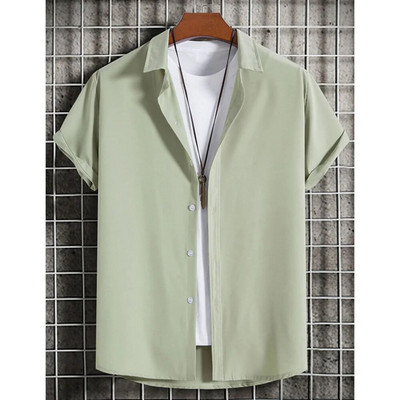 Μασίφ ανδρικό πουκάμισο τρισδιάστατης εκτύπωσης Απλό πουκάμισο Χαβάης Ανδρικό πουκάμισο Καλοκαιρινής μόδας Κοντό μανίκι casual πουκάμισο για άνδρες Beach Party Ανδρικά ρούχα