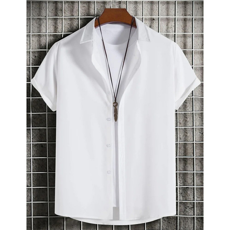 Μασίφ ανδρικό πουκάμισο τρισδιάστατης εκτύπωσης Απλό πουκάμισο Χαβάης Ανδρικό πουκάμισο Καλοκαιρινής μόδας Κοντό μανίκι casual πουκάμισο για άνδρες Beach Party Ανδρικά ρούχα