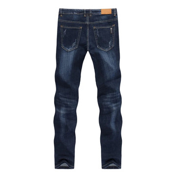 KSTUN Мъжки дънки 2023 Summer Denim Pants Slim Straight Dark Blue Regular Fit Leisure Long Trousers Известна марка Jean Men Hombre