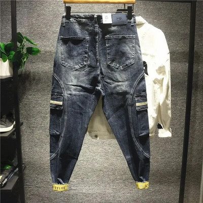 2023 Νέο Φθινόπωρο Ανδρικά ρούχα Vintage Τζιν Τζιν Παντελόνια μάρκας Ανδρικά ανοιχτό μπλε Μόδα Ανδρικά ρούχα με μολύβι παντελόνι