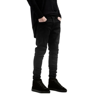 Madingi Džinsai Vyriški Kietai Plyšę Skausmingi Išskalbti Sutempti Džinsai Vyriški laisvalaikio Harajuku Viršutiniai drabužiai Hip Hop Slim Fit Džinsinės kelnės