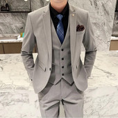 Ülikond Meeste pidulik kleit Liibuv vabaaja äriintervjuu Pulmakleit ülikond Kolmeosaline ülikond