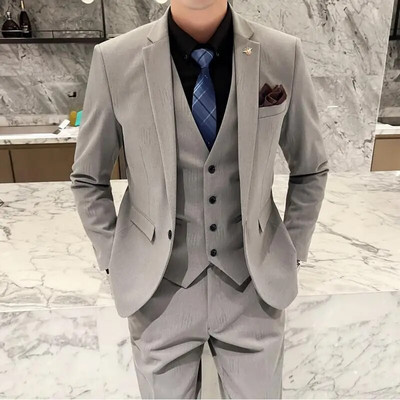 Ülikond Meeste pidulik kleit Liibuv vabaaja äriintervjuu Pulmakleit ülikond Kolmeosaline ülikond