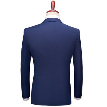 Σετ μπλέιζερ 3 τεμάχια ανδρικό κοστούμι γάμου 2 Κομψό, πολυτελές παντελόνι με πλήρες παλτό, Σχέδιο παντελόνι τελευταίας τεχνολογίας Business 2023 Slim Fit παντελόνι σακάκι