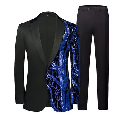 Suures suuruses meeste vabaaja tantsukombinatsioonid, litrid, butiik Mood, bleiser, ühe rinnaga ülikond peigmees smoking pulmakomplektid rõivad mood