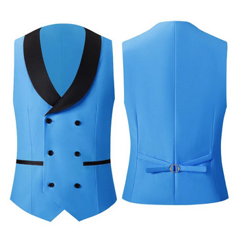 Κομψό ανδρικό κοστούμι (Μπλάζερ+Γιλέκο+Παντελόνι) Ροζ Μπλε Χακί Γαμπρός Γαμπρός Γαμπρός Επιχειρηματικό Μπουφάν Αντρικό Σετ 3 τεμαχίων
