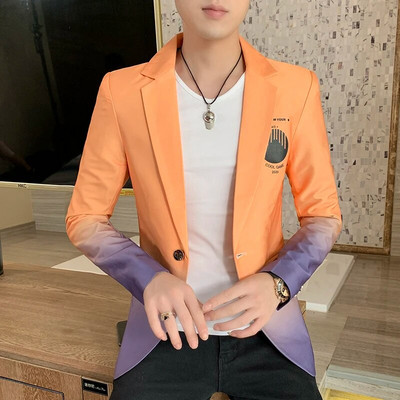 2023 Φθινοπωρινό νέο παλτό ντεγκραντέ Κοστούμι Ανδρικό φόρεμα στο δρόμο Κορεατική έκδοση Slim Fit Casual Suit Παλτό Business Social κοστούμι