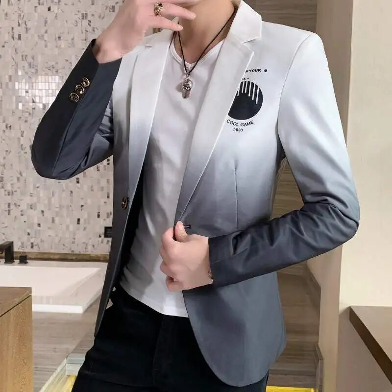 2023 Φθινοπωρινό νέο παλτό ντεγκραντέ Κοστούμι Ανδρικό φόρεμα στο δρόμο Κορεατική έκδοση Slim Fit Casual Suit Παλτό Business Social κοστούμι