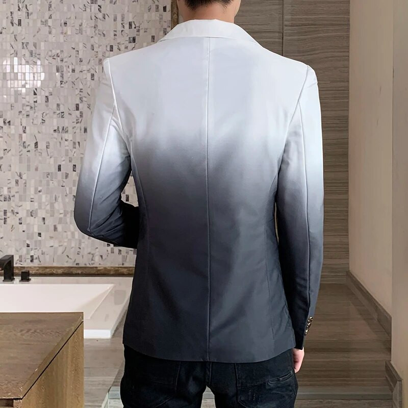 2023 Φθινοπωρινό νέο παλτό ντεγκραντέ Κοστούμι Ανδρικό φόρεμα στο δρόμο Κορεατική έκδοση Slim Fit Casual Suit Παλτό Business Social κοστούμι