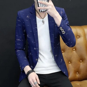 Ανδρικό σακάκι με λουλουδάτο στάμπα με λεπτή εφαρμογή Ανδρικό μοντέρνο ανδρικό ρουχισμό κοστούμι συν το μέγεθος Αντρικό μπλέιζερ αρσενικό