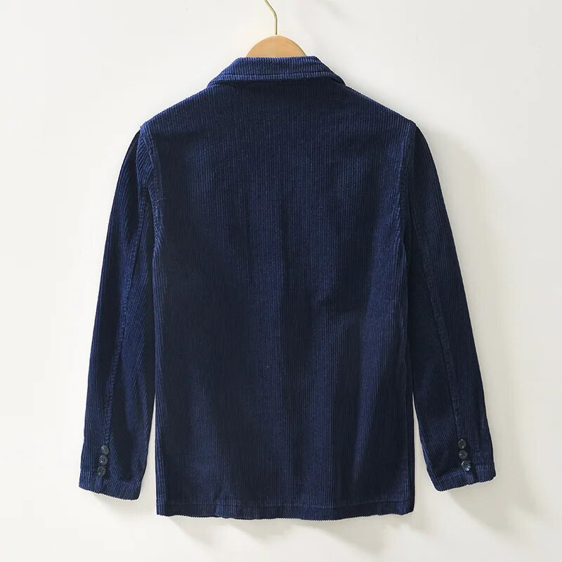 2023. aasta sügis, uus vabaaja 100% puuvillane velvetist safariülikonnad meestele, riided, ühevärvilised bleiserid, meeste jakid, ülisuured BL1009