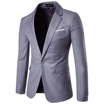 Casual Ανδρικό Κοστούμι Παλτό Small Blazers Μονό
