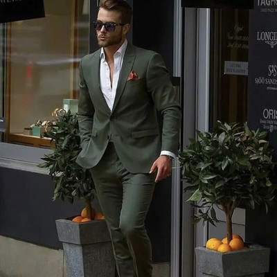 Tamsiai pilki prabangūs vyriški kostiumai Terno Hombres, viena krūtinė su atvartu, vestuvinis švarkas, 2 dalių švarkas kelnės Trajes De Hombre