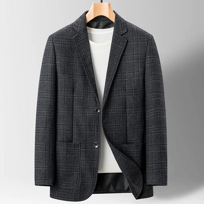 Aukštos kokybės vyriškas korėjietiškos versijos švarkas Elegantiška mada, paprastas verslo laisvalaikio vakarėlis, geriausias vyriškas džentelmeniškas kostiumas