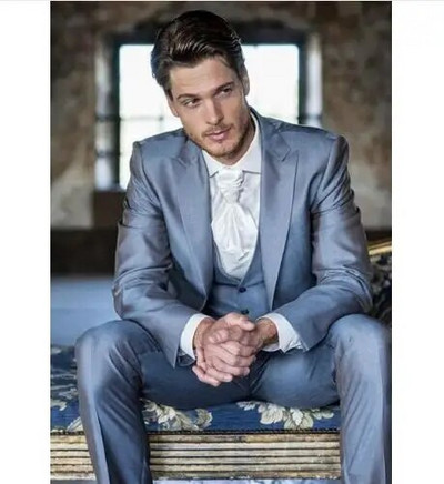 Vyriški kostiumai vestuvėms 3 dalių (striukė + kelnės + liemenė) naujausio dizaino Terno Masculino jaunikio pagal užsakymą pagamintas mados švarkas