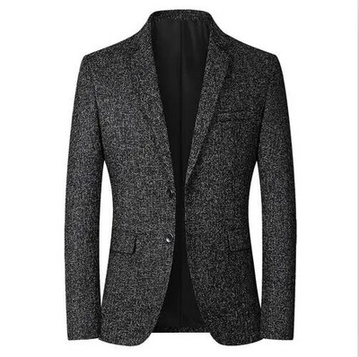 Φθινοπωρινό νέο ανδρικό καρό σακάκι ανδρικό μονό στήθος Business casual παλτό Γκρι μπλε ανδρικό Blazer Masculino M-4xl