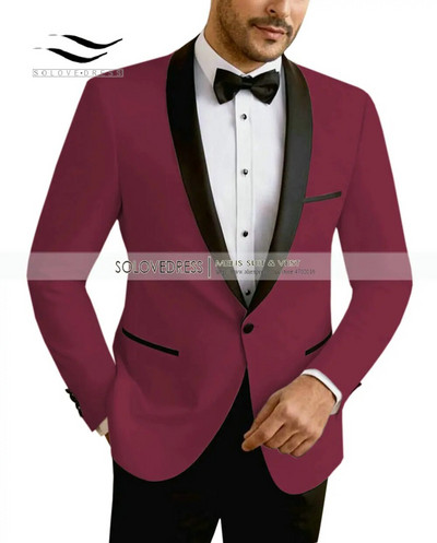 Beežid/valged/šampanjad meesteülikonnad, 2-osalised vaba aja veetmise V-kaelusega sall, revääriga Peiumeeste smokingid, meeste ülikonnad pulmadeks (jakk+püksid)