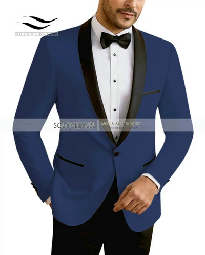 Beežid/valged/šampanjad meesteülikonnad, 2-osalised vaba aja veetmise V-kaelusega sall, revääriga Peiumeeste smokingid, meeste ülikonnad pulmadeks (jakk+püksid)