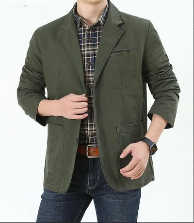 Ανδρικό επαγγελματικό κοστούμι Blazer Loose Jacket Cotton Denim Bomber Military Jackets Ανδρικά outwear Asia Size M-4XL
