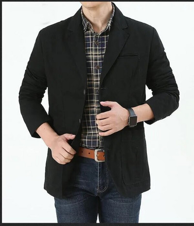 Ανδρικό επαγγελματικό κοστούμι Blazer Loose Jacket Cotton Denim Bomber Military Jackets Ανδρικά outwear Asia Size M-4XL