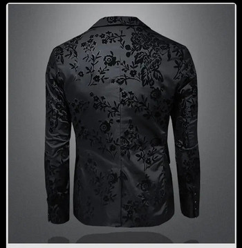 2023 Есен Мъжки блейзър с копчета Бизнес костюм Яке Мъжко прилепнало официално облекло Горно облекло Мъжки костюм за младоженеца Палто Горнища B185