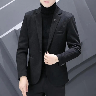 Υψηλής ποιότητας μπουφάν για άνδρες Χειμερινή μόδα Όμορφο χοντρό μάλλινο κοστούμι για άνδρες Trend Slim-fit Χοντρό μάλλινο κοστούμι για άνδρες Casual