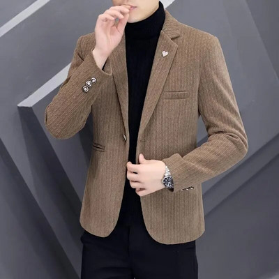 Υψηλής ποιότητας μπουφάν για άνδρες Χειμερινή μόδα Όμορφο χοντρό μάλλινο κοστούμι για άνδρες Trend Slim-fit Χοντρό μάλλινο κοστούμι για άνδρες Casual