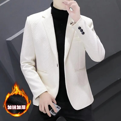 Υψηλής ποιότητας μπουφάν για άνδρες Χειμερινή μόδα Όμορφο χοντρό μάλλινο κοστούμι για άνδρες Trend Slim-fit Χοντρό μάλλινο κοστούμι για άνδρες Casual