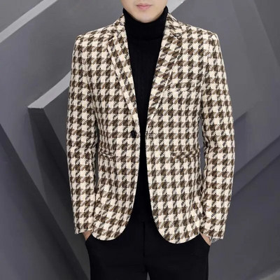 Υψηλής ποιότητας μπουφάν για άνδρες Χειμερινή μόδα Όμορφο χοντρό μάλλινο κοστούμι για άνδρες Trend Slim-fit Χοντρό μάλλινο κοστούμι για άνδρες Casual