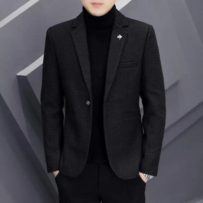 Υψηλής ποιότητας μπουφάν για άνδρες Χειμερινή μόδα Όμορφο χοντρό μάλλινο κοστούμι για άνδρες Trend Slim-fit Χοντρό μάλλινο κοστούμι για άνδρες Casual