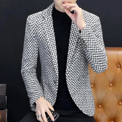 Υψηλής ποιότητας μπουφάν για άνδρες Χειμερινή μόδα Όμορφο χοντρό μάλλινο κοστούμι για άνδρες Trend Slim-fit Χοντρό μάλλινο κοστούμι για άνδρες Casual