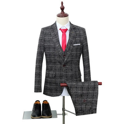 Ehioe Coat Παντελόνι Γιλέκο British Style Slim Fit