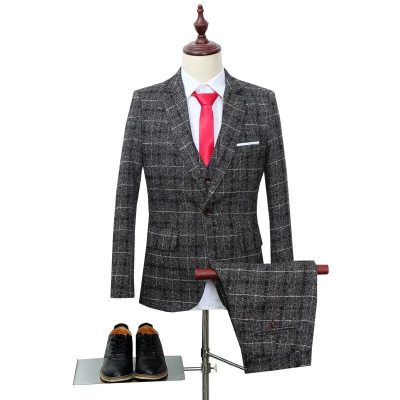 Ehioe Coat Παντελόνι Γιλέκο British Style Slim Fit