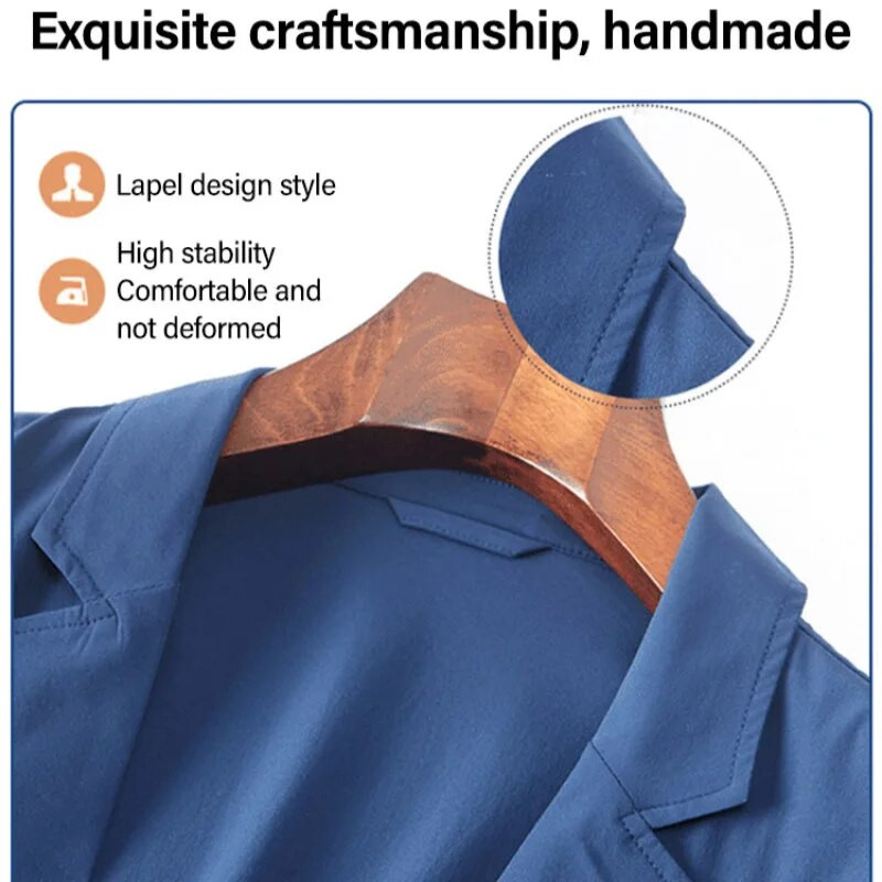 Αντιρυτιδικό εξαιρετικά λεπτό σακάκι από μεταξωτό κοστούμι πάγου Summer ανδρικό σακάκι Breathable Stretch casual κοστούμι 4XL Plus μέγεθος ελαφρύ σακάκι