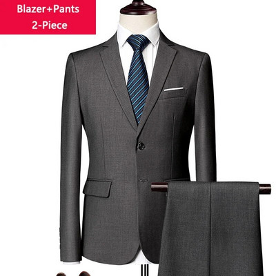 ( Striukė + liemenė + kelnės ) Boutique Prekės ženklo Jaunikis Vestuvinė suknelė Scena Vienspalvė Vyriškas oficialus Kostiumas Vyriškas laisvalaikio biuro kostiumas