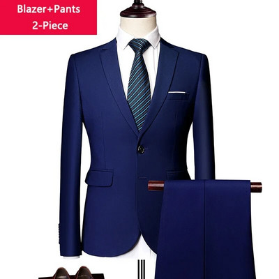 ( Striukė + liemenė + kelnės ) Boutique Prekės ženklo Jaunikis Vestuvinė suknelė Scena Vienspalvė Vyriškas oficialus Kostiumas Vyriškas laisvalaikio biuro kostiumas
