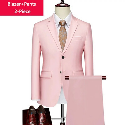 ( Striukė + liemenė + kelnės ) Boutique Prekės ženklo Jaunikis Vestuvinė suknelė Scena Vienspalvė Vyriškas oficialus Kostiumas Vyriškas laisvalaikio biuro kostiumas