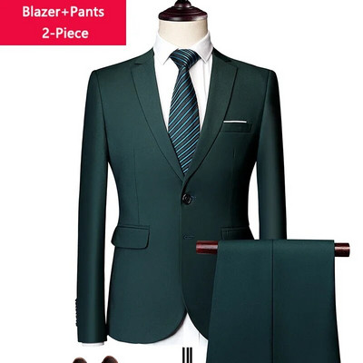 ( Striukė + liemenė + kelnės ) Boutique Prekės ženklo Jaunikis Vestuvinė suknelė Scena Vienspalvė Vyriškas oficialus Kostiumas Vyriškas laisvalaikio biuro kostiumas