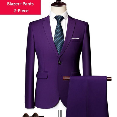 ( Striukė + liemenė + kelnės ) Boutique Prekės ženklo Jaunikis Vestuvinė suknelė Scena Vienspalvė Vyriškas oficialus Kostiumas Vyriškas laisvalaikio biuro kostiumas