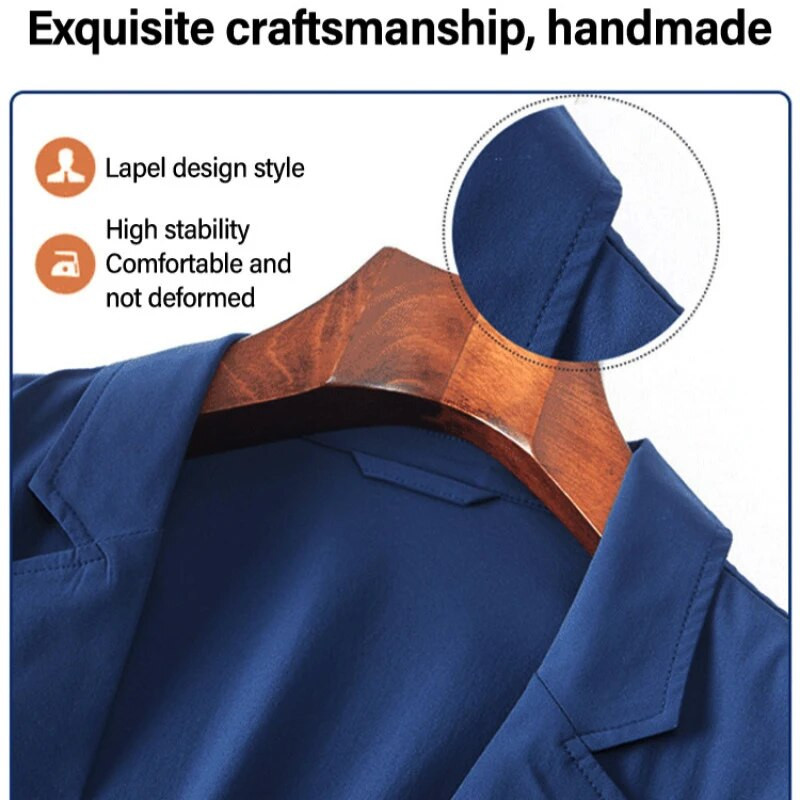 Summer Thin Blazer Ανδρικό αντιρυτιδικό σακάκι από μεταξωτό κοστούμι εξαιρετικά πάγου Αναπνεύσιμο Stretch Casual κοστούμι ανδρικό Slim Fit ελαφρύ σακάκι