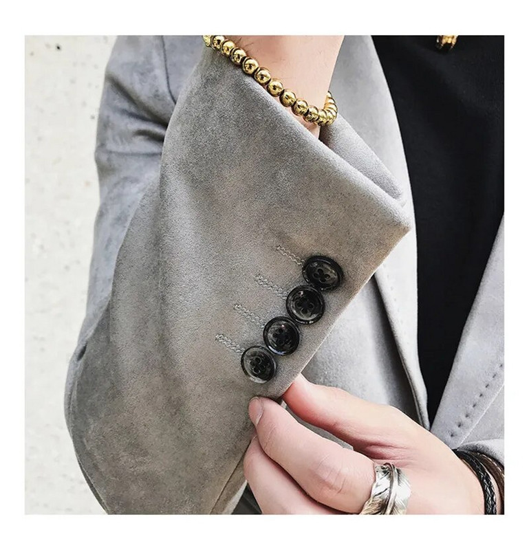 Kvaliteetne meeste bleiser, paksendatud briti stiilis härrasmees, lihtne äri, elegantne mood vabaaja tööpeo jaoks Slim Fit jakk