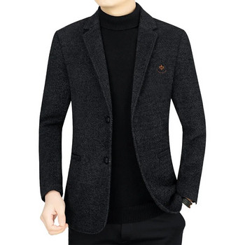 Νέα ανδρικά Φθινοπωρινά χειμωνιάτικα κασμίρι σακάκια κοστούμια σακάκια μαλλί Αντρικά επαγγελματικά Casual slim fit Blazers κοστούμια παλτό Ανδρικά ρούχα