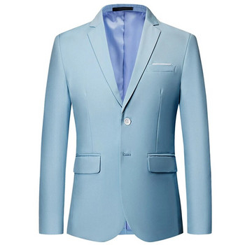 Plyesxale Μπλε Κόκκινο Πράσινο Λευκό Γκρι Κίτρινο Μωβ Μπλέιζερ Ανδρικά 2021 Slim Fit Man Blazer Σακάκι Casual Suit 5-6XL Ανδρικά σακάκια Q65